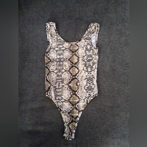 Snake print bodysuit